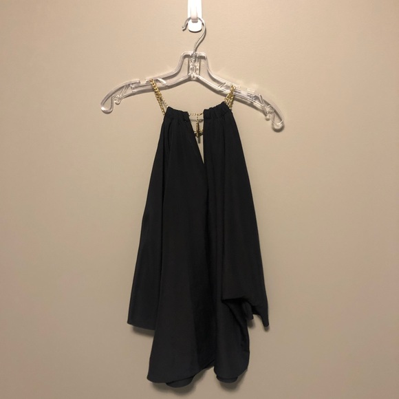 Michael Kors Navy Cold Shoulder Blouse - Picture 5 of 6